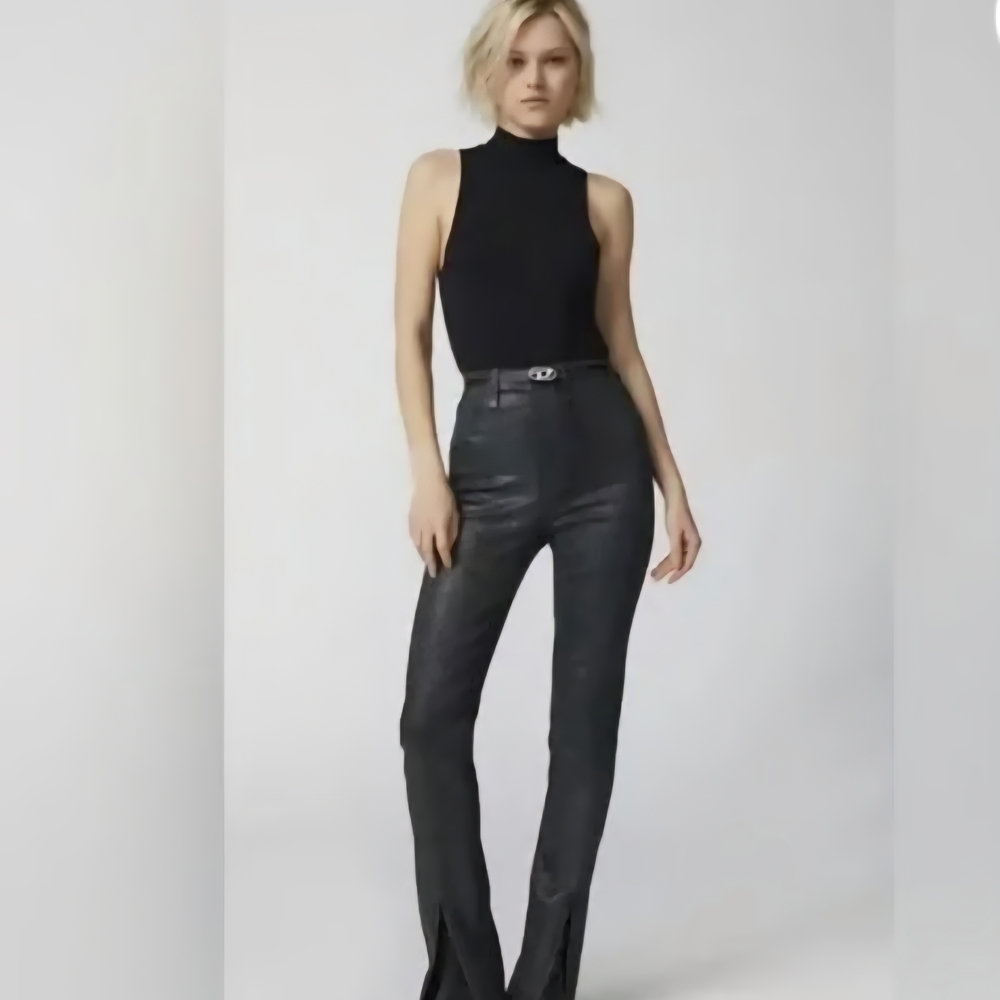 The Pistola x Anthropologie Colleen High Rise Stargaze Black Sparkle Jeans NWT